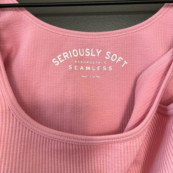 Aéropostale Seriously Soft Seamless Baby Pink Keyhole Bralette Size S - Picture 3 of 4
